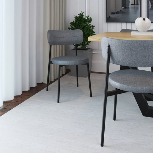 Cadeira Kyta Fixa Com 4 Pés 50 X 44,7 X 83,8 Cm Com 1 Hjwt