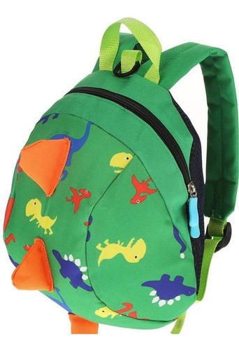 Mochila Dinosaurio Con Arnés Correa Preescolar Verde Bosque Arnés de Dinosaurio