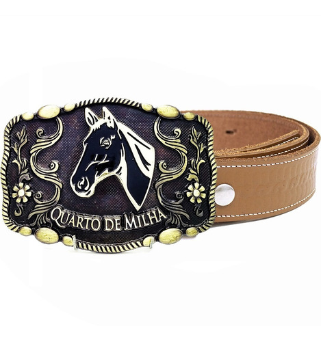 Cinto Country Masculino Cowboy Rodeo Fivela Quarto De Milha