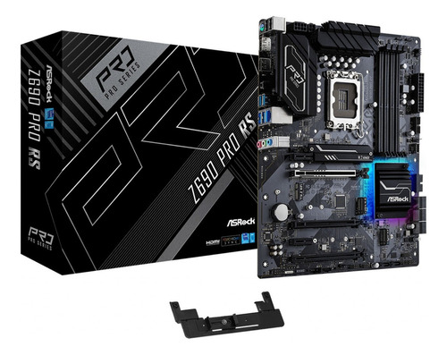 Placa-mãe de computador ASRock Pro Series Z690 Pro RS para pc cor preta