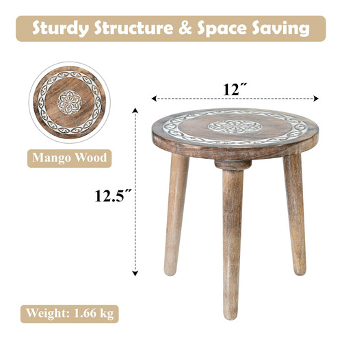 Crocon Lateral Table, Small Auxiliar Table For X Room