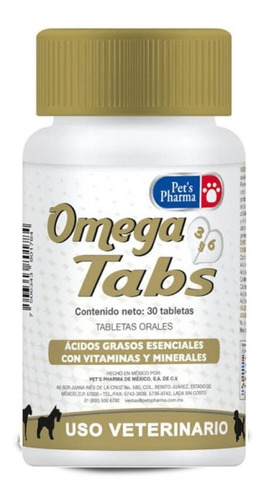 Omega Tabs Pet´s Pharma 30 Tab Ages, Vitaminas Y Minerales