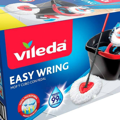Imagen 4 de 5 de Vileda Easy Wring Mopa Microfibra Balde Secado Pedal Local