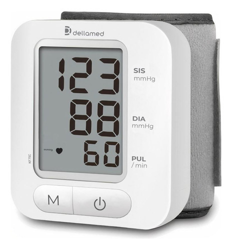 Dellamed KF-75C Aparelho Medidor de Pressão Arterial Monitor de Pressão de Pulso Aferidor Cardíaco