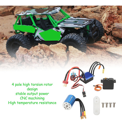 Motor Sin Escobillas Rc 2435 4800kv 25a Esc 2.2kg Servo Para