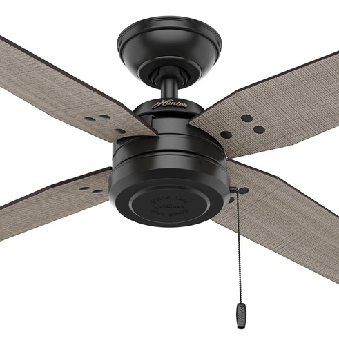 Ventilador De Techo Hunter Commerce Para Exterior 44'' Negro 1.12 M Negro Negro Plywood 4