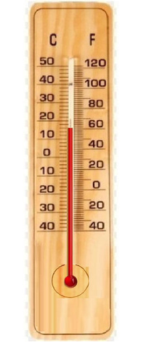 Termômetro De Madeira Ambiente Interno Externo Celsius