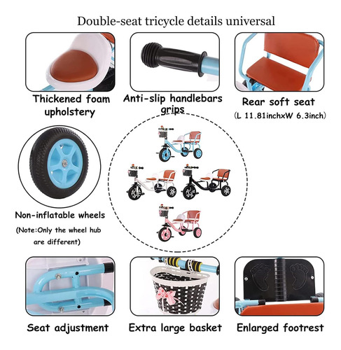 Triciclo Jiyian De Acero Con Alto Contenido De Carbono Para