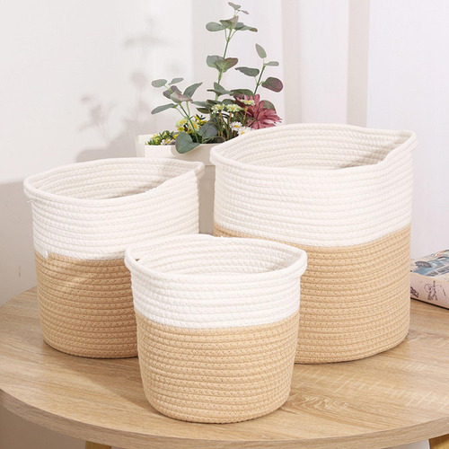 Cesta De Cuerda Tejida Para Juguetes De Bebé, Cesta M
