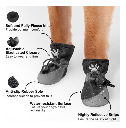Beautyzoo Zapatos Para Perros Para Pavimento Caliente, Botin