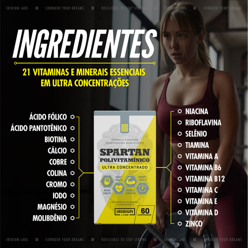 Kit Creatina Atlas + Polivitamínico Spartan + Porta Cáps Sabor Sem sabor