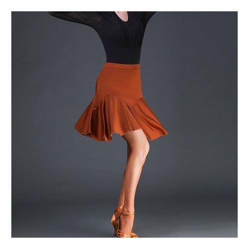 Minifalda De Baile Latino Con Volantes De Salsa Para Mujer