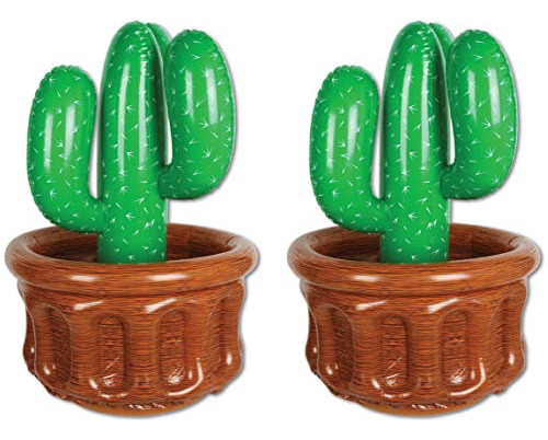 Heladera Inflable Beistle De 2 Piezas Con Forma De Cactus Pa
