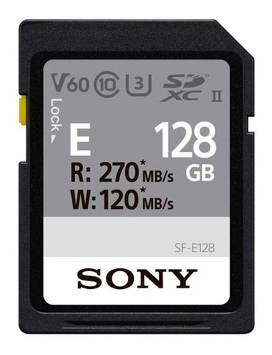 Tarjeta De Memoria Sony Sd Uhs-ii 128 Gb Sf-e128 Para Camara