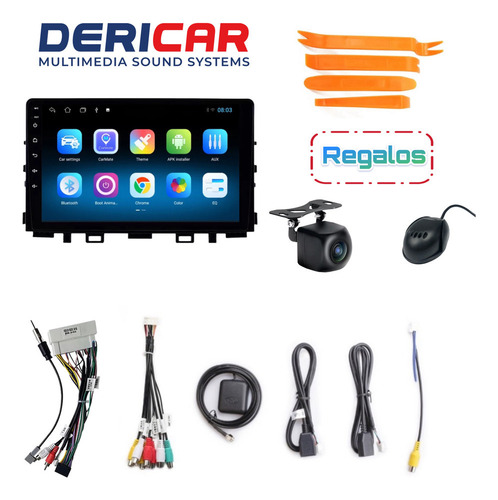 Estéreo Android Kia Rio, Gps, Wifi, Bluetooth Android 10