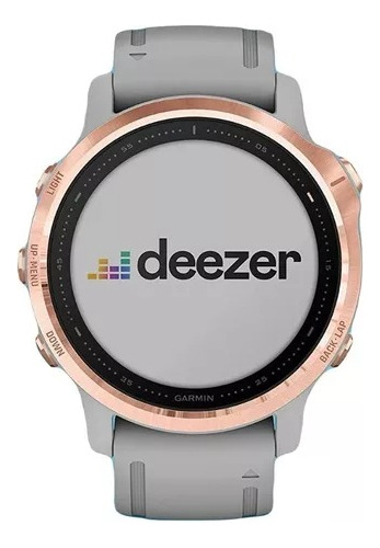 Garmin Fenix 6s Zafiro Rose Gold Correa Silicona Gris 42mm