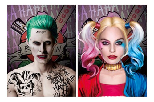 Cuadro 3d Lenticular Joker Y Harley Quinn 
