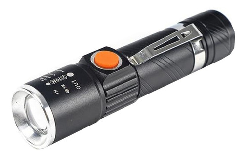 Linterna Led Cree 3000 Lumens Recargable Usb / Forselling Color de la linterna Negro Color de la luz Blanco