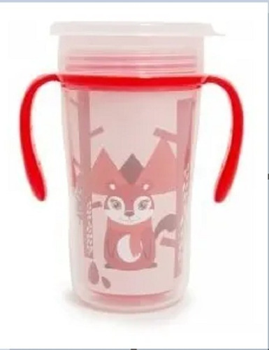 Vaso Magico Bebe Con Asas Y Tapa Involcable 270ml Love 9149