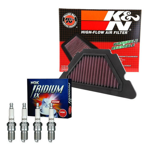 Imagem 1 de 7 de Filtro Ar Ya-6009 K&n E Velas Iridium Yamaha Xj6 Xj6f Xj6n
