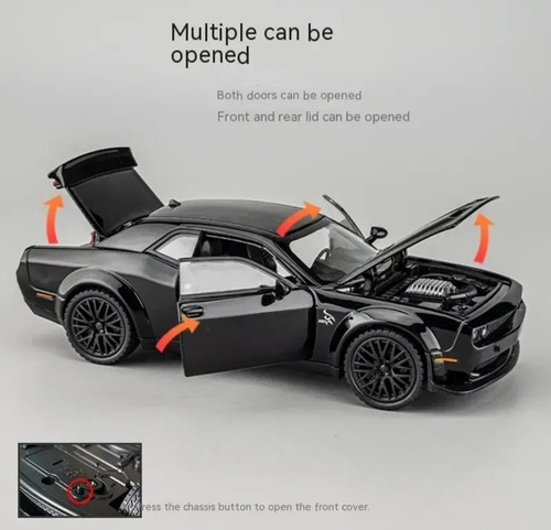 Dodge Challenger Hellcat De Coleccion Con Luces Y Sonidos