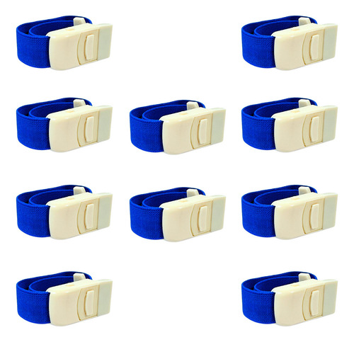 Garrote Infantil Com Trava Em Tecido Azul 33x2,5cm 10 Un