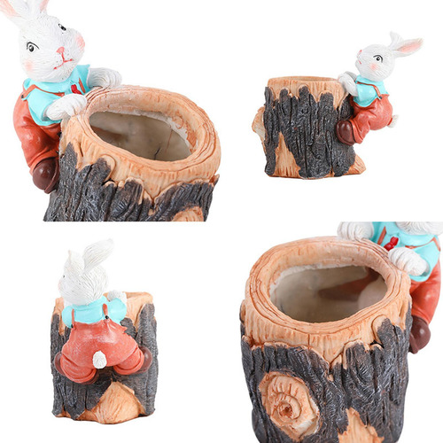 Pot De Flores De Conejo Macetas Suculentas Container De Resi