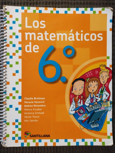 Los Matemáticos De 6º - Santillana - Libro Usado