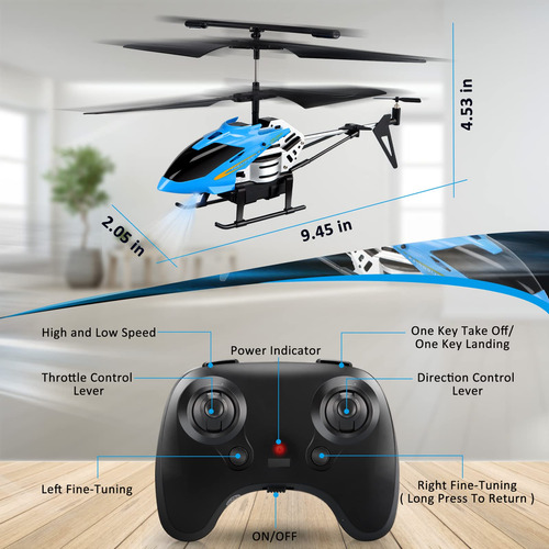 Helicóptero Rc Dolanus Modelo 3.5 Canales Con Led Y Giroscop Color
