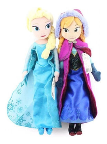 Bonecas Pelúcia Frozen Anna E Elsa Grande Pronta Entrega 87
