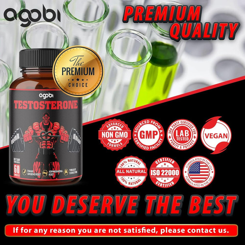 Suplemento Para Hombre Ayuda Aumentar Masa Muscular 60 Cáps.