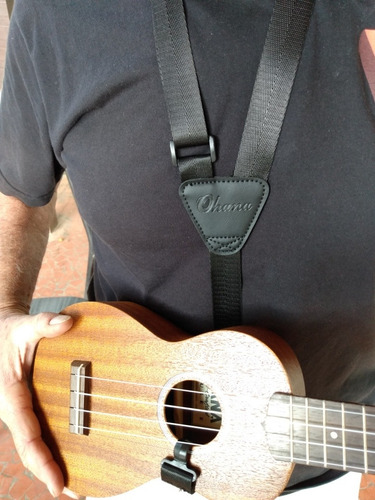 Imagem 7 de 7 de Correia Uss-3 Bk Para Ukulele Ohana.importador Autorizado.