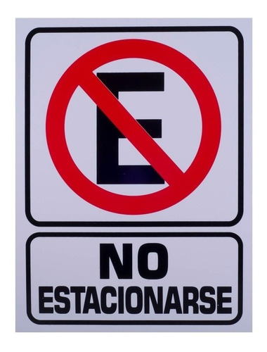 Anuncio De No Estacionarse En Lona De 1m X 1m Cuadrado.