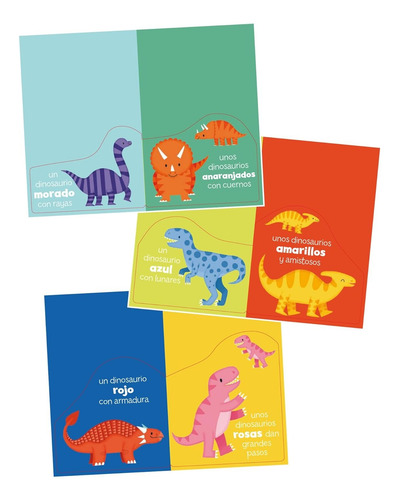 Pasos ¡de Dinosaurios De Colores! (libro Infantil)