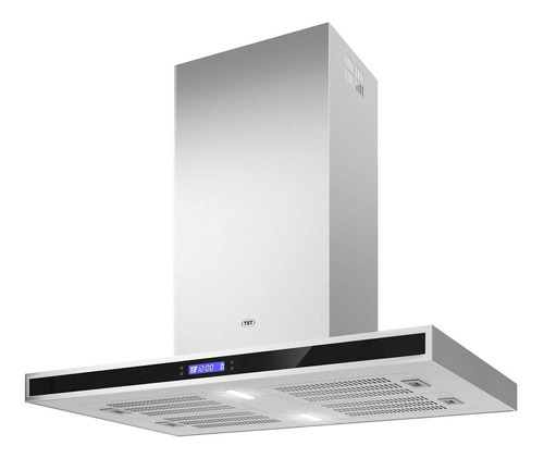 Campana Extractor Cocina Isla Tst Colhue 90cm Acero Inox Rex Color Plateado