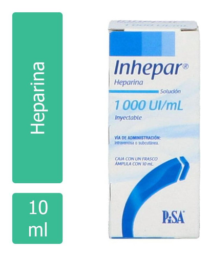 Inhepar 1000 Ui/ml Caja Con 1 Frasco Ámpula De 10 Ml - Rx