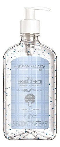 Álcool Gel 70% Giovanna Baby Blue Higienizante Hidrat 500ml