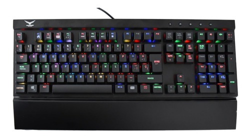 Teclado Mecanico Gamer Multimedia Retroiluminado Led Rgb Usb Alambrico Español Naceb