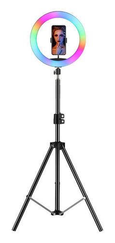 Aro De Luz Led 30cm Rgb Trípode 2mts Fotografía Iluminador