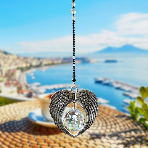 Cristal Suncatcher Em Formato De Anjo, Tamanho M, Pacote