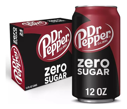 Refresco Dr. Pepper Zero Sugar 24 Pack 355ml 