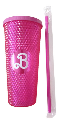 Vaso Coleccionable Película Barbie / Popote Incluido Rosa Chicle