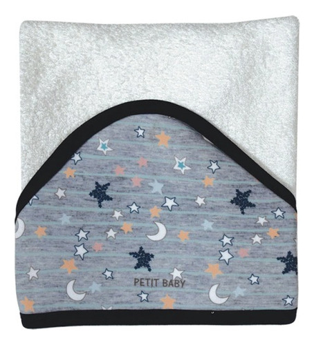 Toallón Capucha Sublimada Estrellas Little Dreams Bebé Mibes