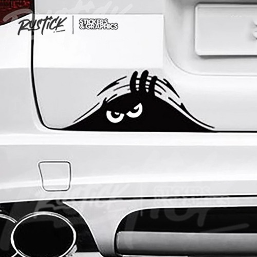 Calco Broma Mostruo Oculto Ojos Enojados Tuning Sticker 20cm