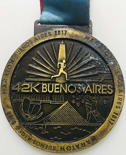 Medalla Deportiva Maratón 42 K Buenos Aires 2017