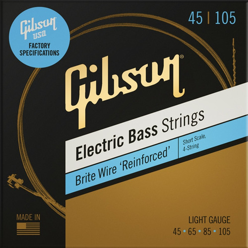Imagem 1 de 2 de Gibson Cordas Baixo 045.105 Brite Wire Light Short Scale