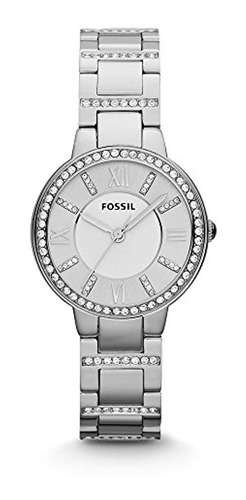 Reloj Fossil Virginia De Cuarzo Para Mujer, Acero Inoxidable