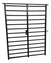 Comprar Puerta Reja Balcón 200x200 Tubos Horizontales Marco Y Cerrad