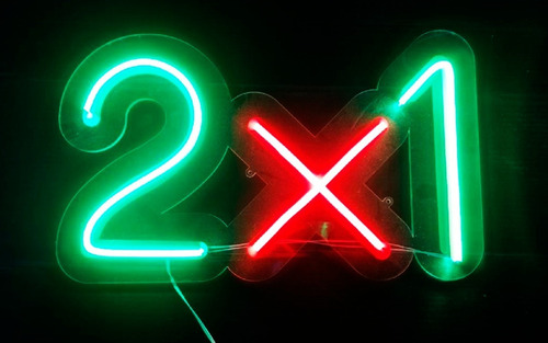 2x1 Anuncio Letrero Led Neon Luminoso Para Negocio