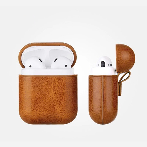 Estuche Para AirPods Tipo Cuero